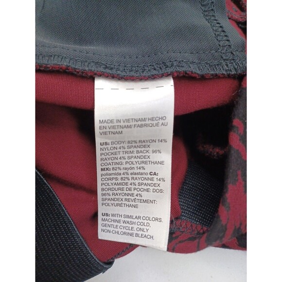 Chicos Pull On Pants Black Red Geometric Print Size 0.5 T - Picture 9 of 10